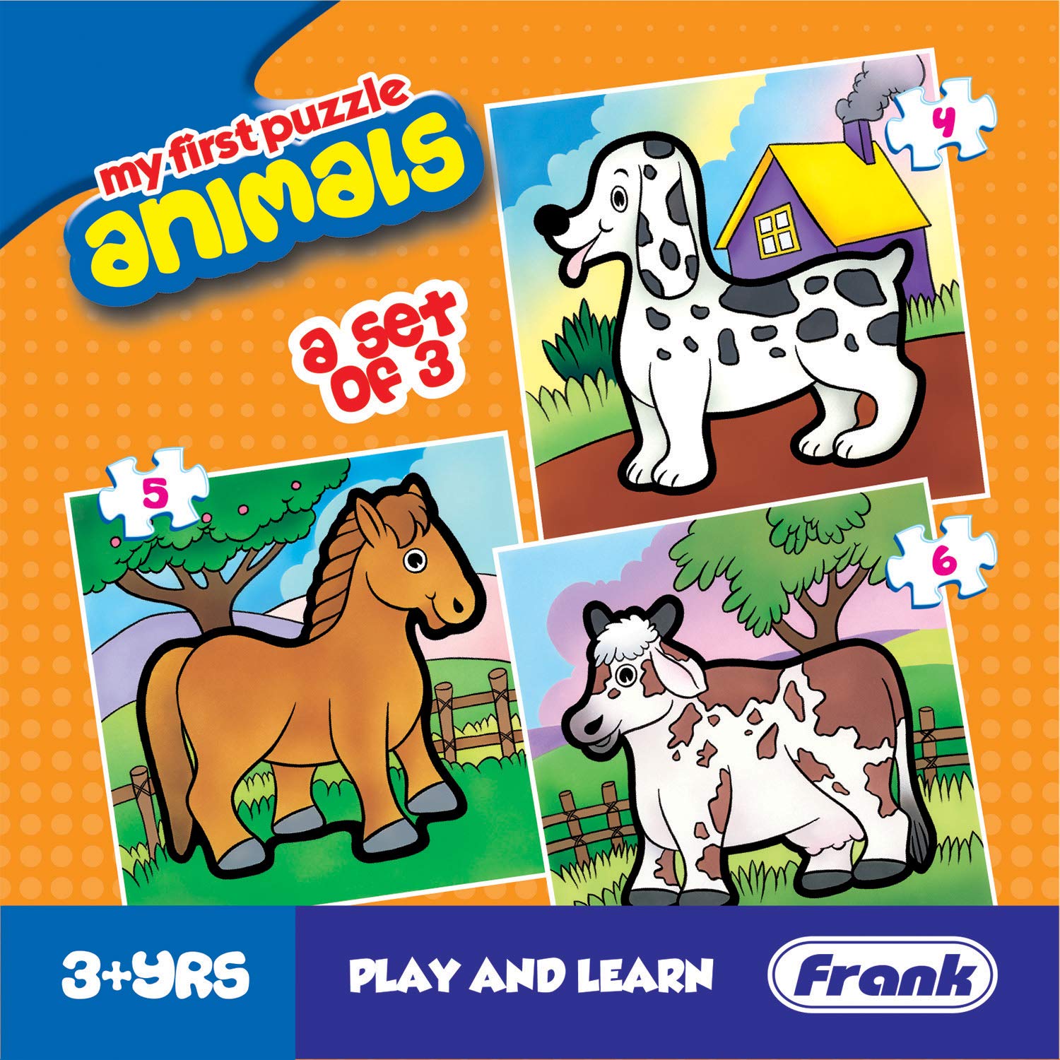 4 Pcs Jigsaw Puzzle – Dog (Frank)